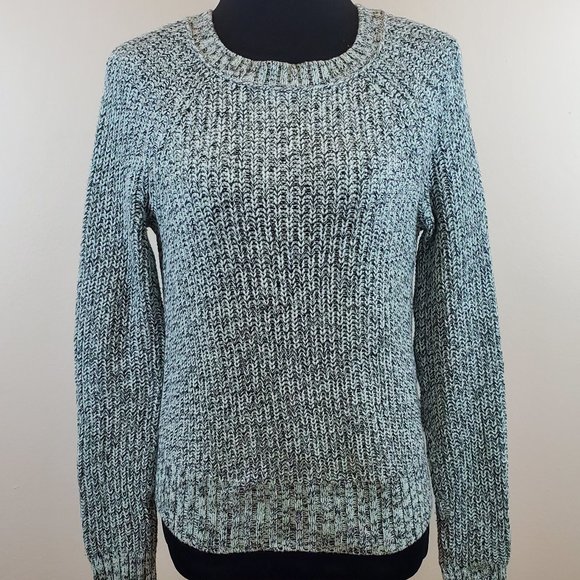 marled cable knit sweater